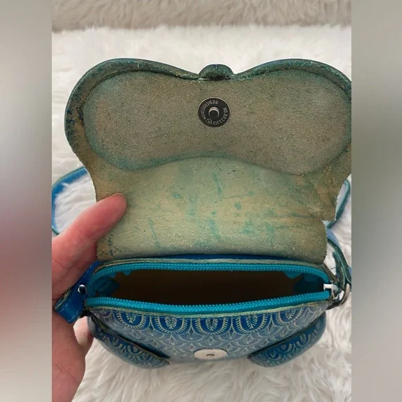 NWOT PurseWorld Australia Unique Blue Owl Crossbody Purse - Picture 5 of 8